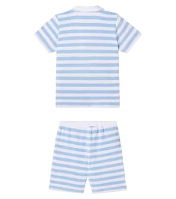 Cotton-blend polo shirt and shorts set | Patachou
