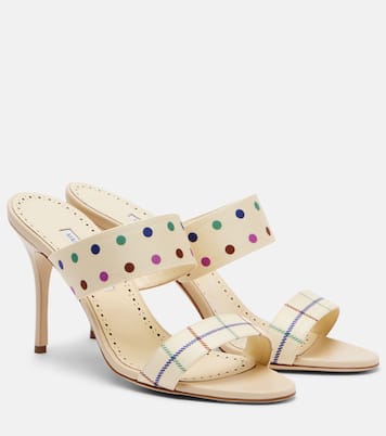 Ralotapla printed satin mules | Manolo Blahnik