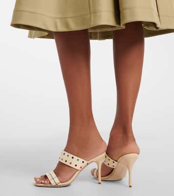 Ralotapla printed satin mules | Manolo Blahnik