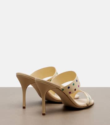 Ralotapla printed satin mules | Manolo Blahnik