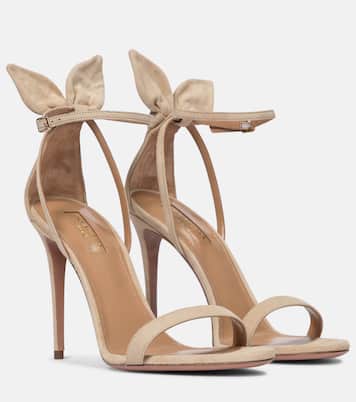 Sandales Bow Tie 105 en daim | Aquazzura