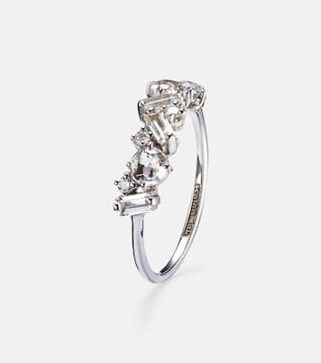 Bague Amalfi en or 14 ct avec diamants et topazes | Suzanne Kalan
