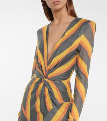 Striped jersey midi dress | Philosophy di Lorenzo Serafini
