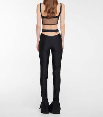 Pantalon évasé en scuba | Mugler