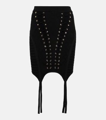 Verzierter Minirock aus Strick | Balmain