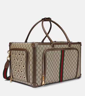 Web Stripe GG Supreme pet carrier | Gucci