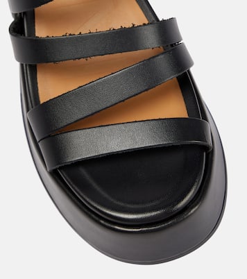 Platform leather sandals | Ganni