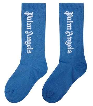 Calcetines en mezcla de algodón con logo | Palm Angels Kids