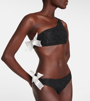One-shoulder bow bikini bottoms | Giambattista Valli