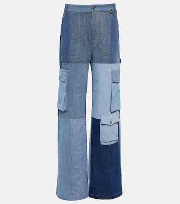 High-Rise Wide-Leg Jeans Monogram | Marine Serre