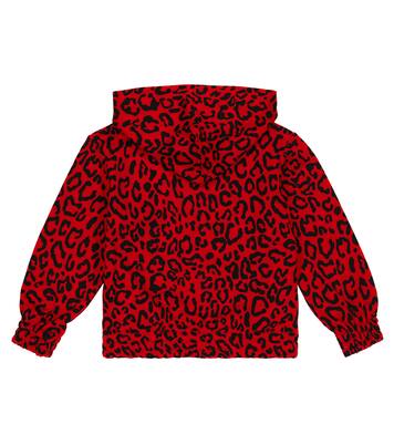 Leopard-print cotton jersey hoodie | Dolce&Gabbana Kids
