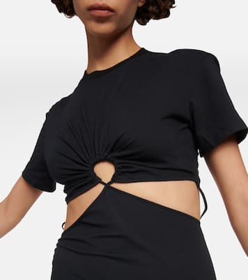 Cutout cotton jersey T-shirt dress | Nensi Dojaka