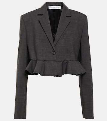 Blazer cropped in misto lana | JW Anderson