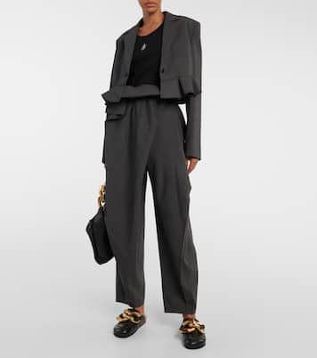 Blazer cropped in misto lana | JW Anderson