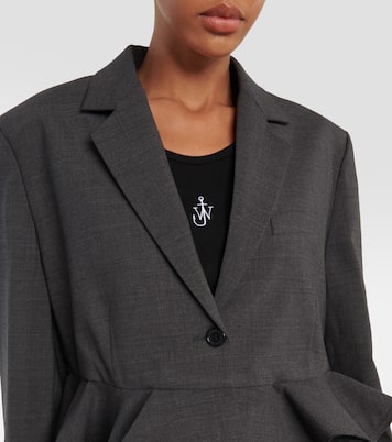 Blazer cropped in misto lana | JW Anderson