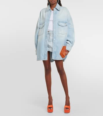 Mules con plataforma Dalida de satén | Amina Muaddi