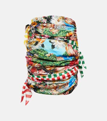 Minifalda Portofino de seda estampada | Dolce&Gabbana
