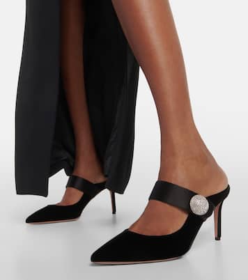 Verzierte Mules Crystal Macaron 75 | Aquazzura