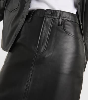 Jupe longue en cuir | Wardrobe.NYC