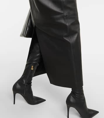 Jupe longue en cuir | Wardrobe.NYC