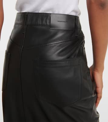 Jupe longue en cuir | Wardrobe.NYC