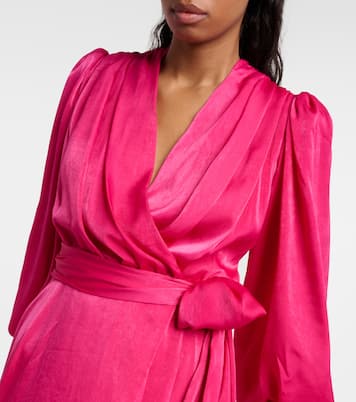 Stila satin wrap dress | Costarellos