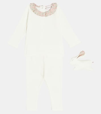 Bébé – Set top, pantalon et peluche Daisie en coton | Bonpoint