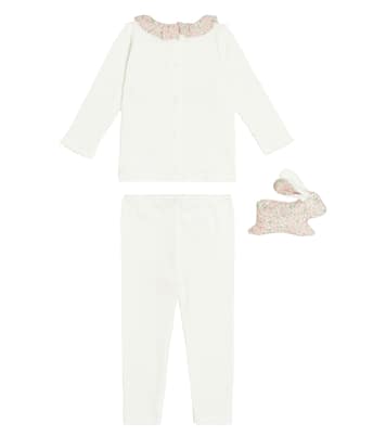 Bébé – Set top, pantalon et peluche Daisie en coton | Bonpoint