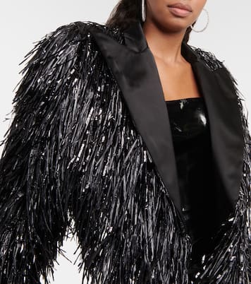 Cropped-Jacke Tinsel  | LaQuan Smith