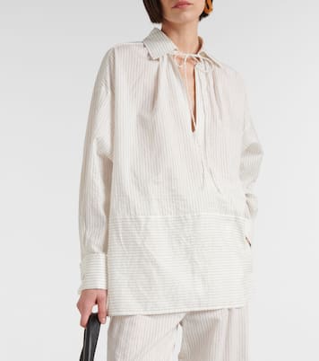Saletta pinstripe cotton and silk shirt | Max Mara