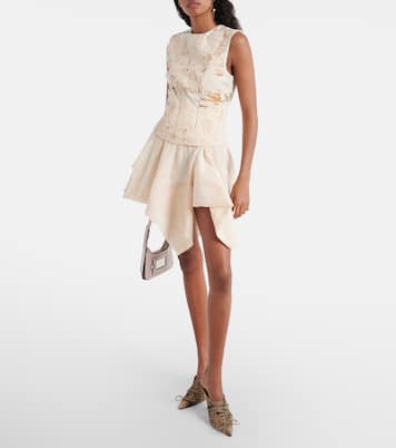 Miniabito in misto cotone con stampa | Acne Studios