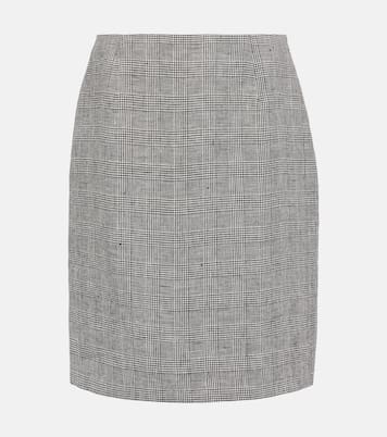Coci checked linen pencil skirt | Blazé Milano