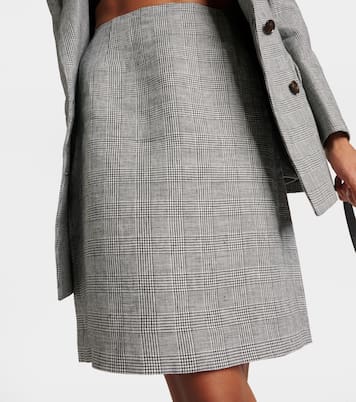 Coci checked linen pencil skirt | Blazé Milano