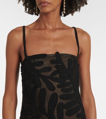 Abito midi in crochet di cotone | Oscar de la Renta