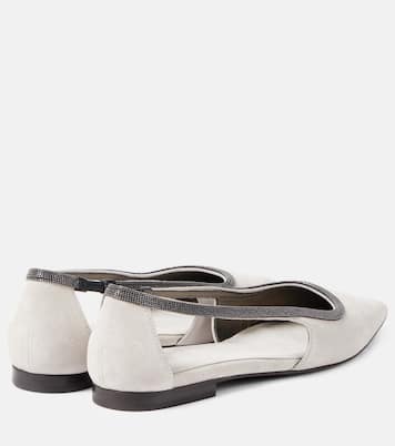 Ballerines Monili en daim | Brunello Cucinelli