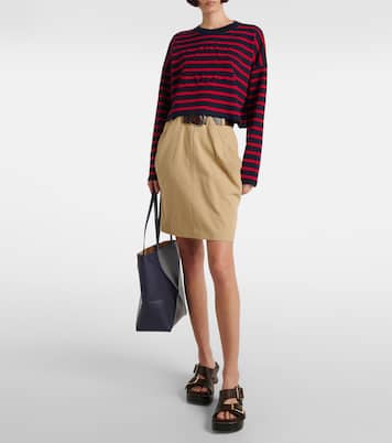 Belted cotton miniskirt | Loewe