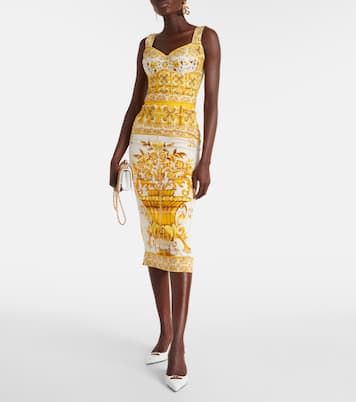 Bustier-Top Majolica aus Popeline | Dolce&Gabbana