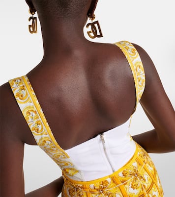 Bustier-Top Majolica aus Popeline | Dolce&Gabbana