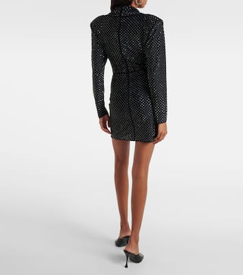 Embellished jersey minidress | Self-Portrait