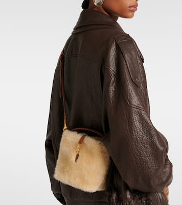 Secchiello Le 37 Mini in shearling | Saint Laurent