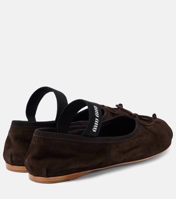 Suede ballet flats | Miu Miu