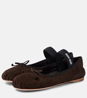 Suede ballet flats | Miu Miu