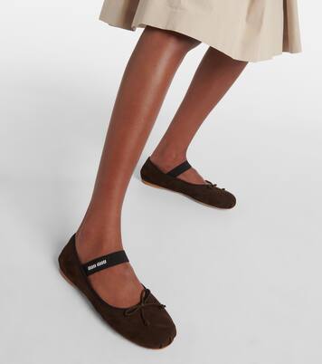 Suede ballet flats | Miu Miu