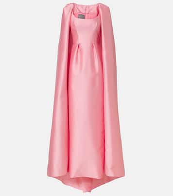 Vestido de fiesta Mikado con capa | Monique Lhuillier