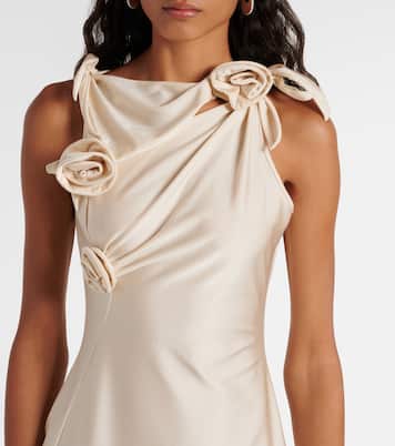 Floral-appliqué asymmetric gown | Coperni
