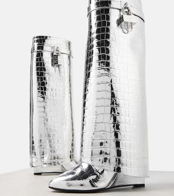Stiefel Shark Lock aus Metallic-Leder | Givenchy