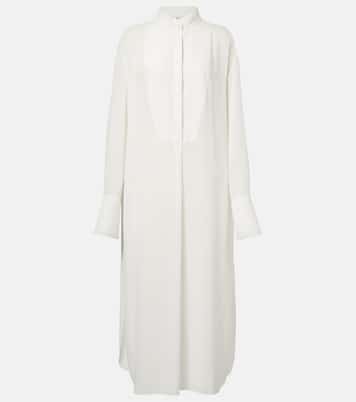 Robe chemise oversize en soie | McQueen