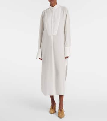 Robe chemise oversize en soie | McQueen