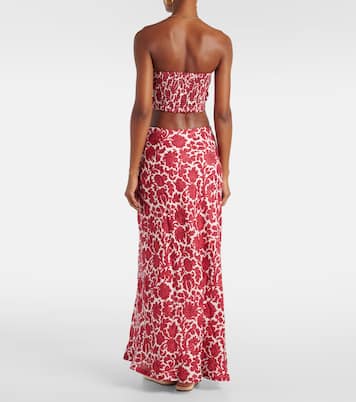 Falda larga Antibes de lino estampada | Faithfull