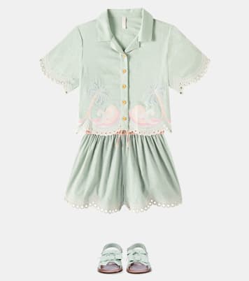 Besticktes Hemd Tallow aus Baumwolle | Zimmermann Kids